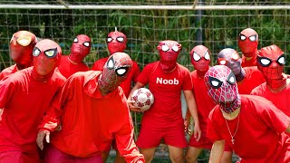 10 RED SuperHeroes NOOB vs PRO