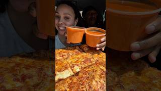 Butter Chicken Pizza🍕 Domino’s New Detroit Style! #pizza #butterchicken #dominos #crunchy #asmr