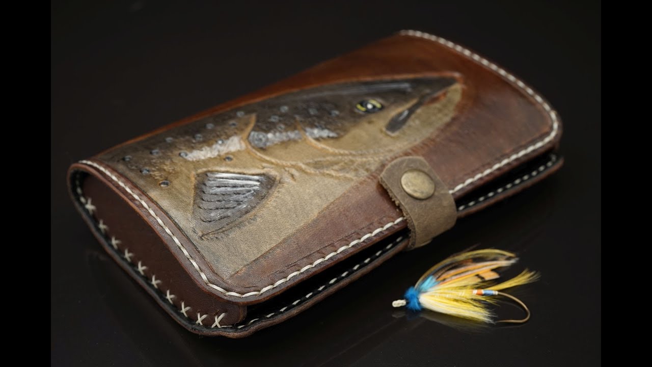 Handmade leather fly wallets