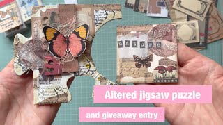 Altered jigsaw puzzle for ptjigcollab and my entry for gladtobealive2023 @paperandtwine