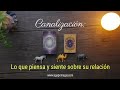 🗣️ CANALIZACIÓN: Lo que piensa y siente sobre su relación amorosa 🥰 TAROT INTERACTIVO