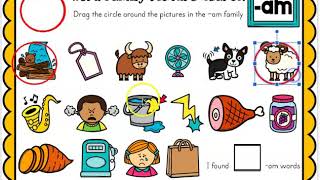 Video Preview Using Google Slides™ CVC Word Picture Search