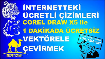 COREL DRAW X5 İLE 1 DAKİKADA ÜCRETLİ VEKTÖRELLERİ ÜCRETSİZ YAPMAK
