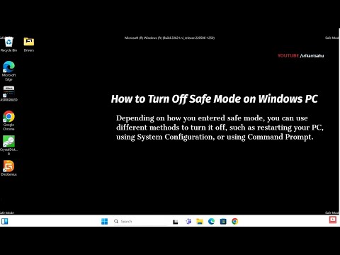 How to Turn off safe mode in Windows 11 or windows 10 (Exit Safe mode)