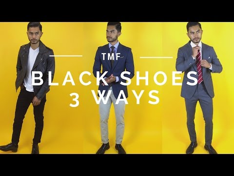 black dress shoe men
