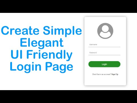 Create Simple Elegant UI Friendly Login Page - FL Developers