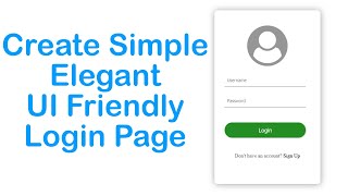Create Simple Elegant UI Friendly Login Page - FL Developers