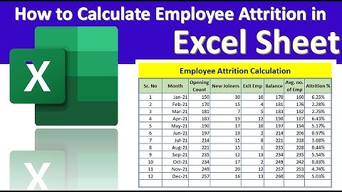 How to calculate employee Attrition Report in Excel Sheet | Hindi | #BeExcelExpert #Attrition