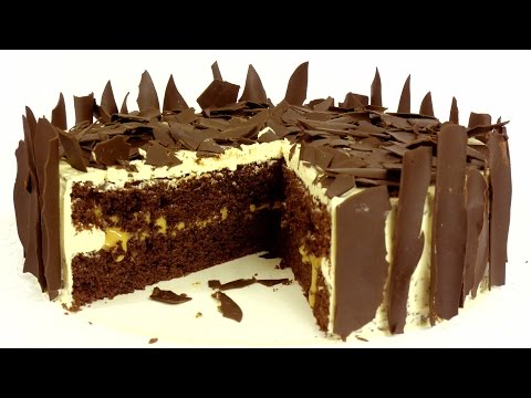 Šokoladinis karamelinis pyragas. Išsamus vaizdo įrašo receptas.