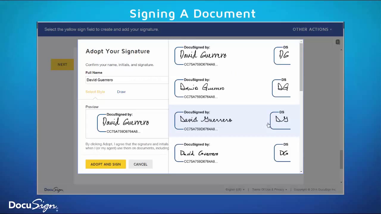 DocuSign signing demo YouTube