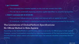 Ensuring JavaCard Security for Applet Visibility with GlobalPlatform