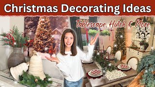 Cozy Christmas Decorating Ideas Dining Room Decorate With Me Tablescape, Hutch More