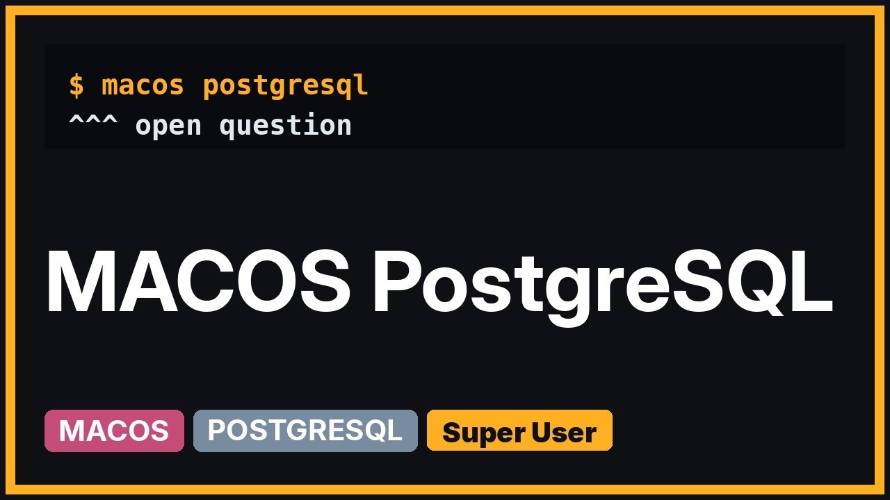 How can I fix this PostgreSQL installation error on Mac? - YouTube