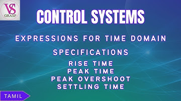 Expressions for Time Domain Specifications - Control System in Tamil