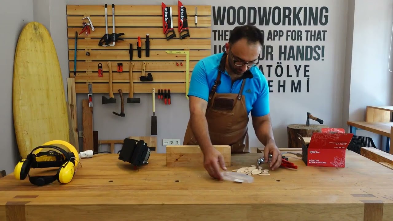 Rox Wood 0158 Avuç Taşlama İçin Bisküvi Kavela Zıvana Açma Aparatı