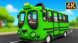 wheels bus animated nursery rhymes kids