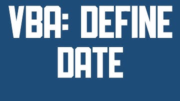 VBA Define the date with day, month and year
