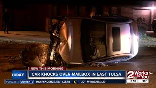 Driver arrested after crashing into mailbox
