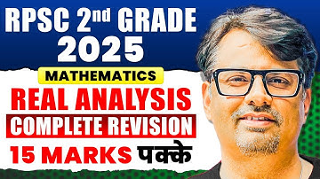 RPSC 2nd Grade Mathematics | Real Analysis | Complete Revision | By GP Sir