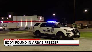NEW IBERIA BODY IN ARBY'S FREEZER