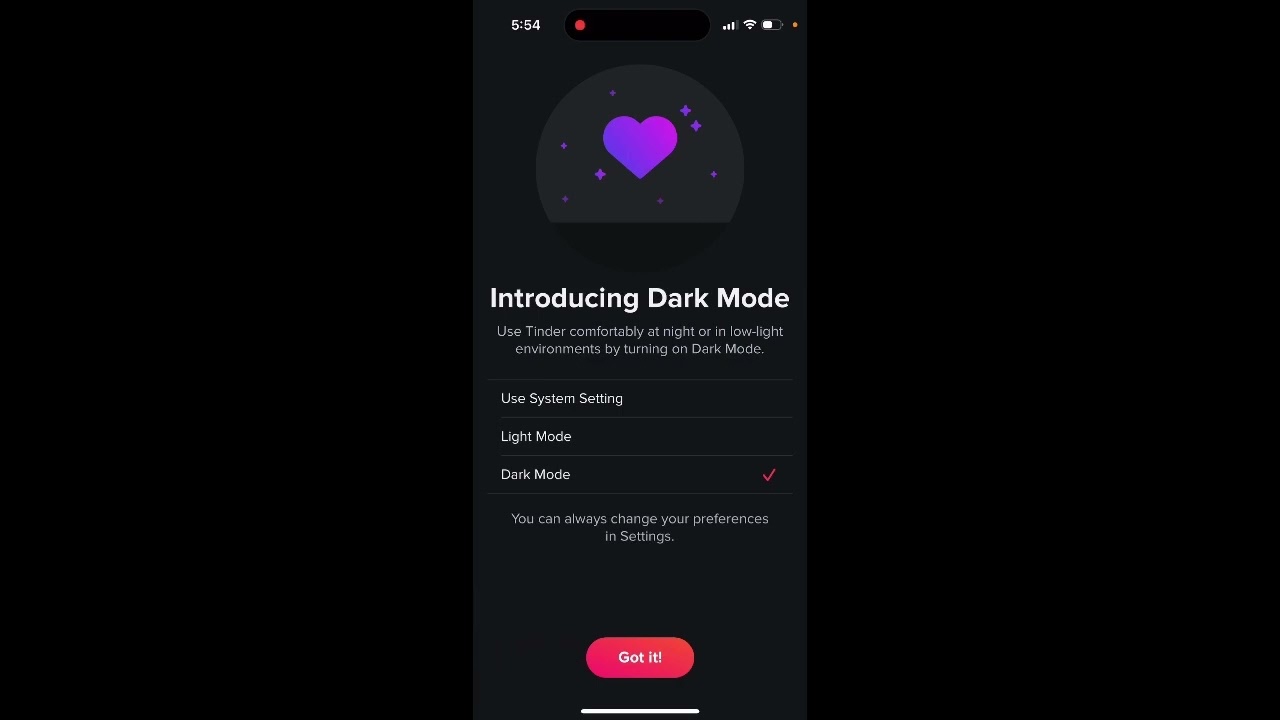 Tinder adds new features like prompts and dark mode