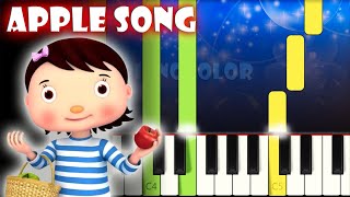 Apple Song - Little Baby Bum Piano Tutorial Karaoke