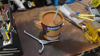 How To Make a Drill Powered Paint Mixer from a Plastic Clothes Hanger