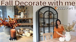 FALL DECORATE WITH ME 2023 | Fall Decor Ideas | Fall Living Room | Fall Kitchen | Part 1