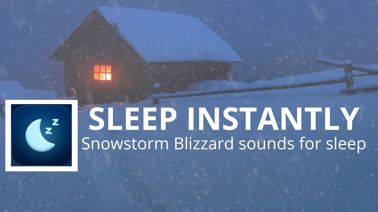 Snowstorm Blizzard sounds for sleep with howling wind, for relaxing ...