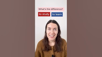 To study and to learn - what’s the difference in English?