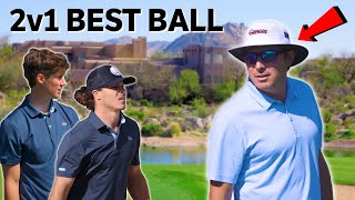 Famous Crazy 2v1 Best Ball Against PGA Tour Pro Joel Dahmen! Wealth