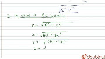 An alternating emf of 110 V is applied to a circuit containing a resistance R of 80Omega and an ...