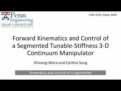 Forward Kinematics and Control of a Segmented Tunable-Stiffness 3-D Continuum Manipulator