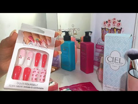 ASMR ABRINDO COMPRINHAS( Cosméticos, maquiagem)Sussurros#arrepios