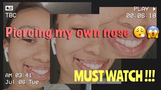 PIERCING MY OWN NOSE!!!! [MUST WATCH] |Nala’s World