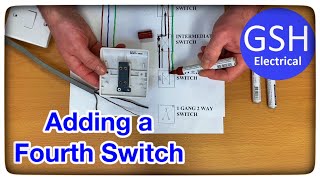 Wiring Diagram - Adding Another Switch to a 2 Way and Intermediate Switched Lighting Circuit