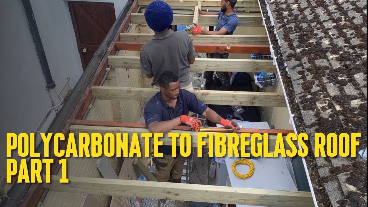 Converting a leanto roof to fibreglass Part 1 YouTube