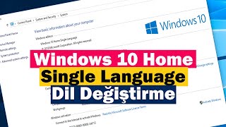 Windows 10 Home Single Language Dil Değiştirme Resimi