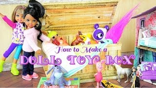 How To Make A Doll Toy Box, Tack Box, Coffee Table, Trunk - Doll Crafts