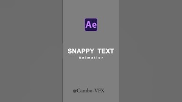 Simple Snappy Text Animation  in After Effects