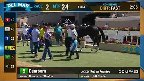 Dearborn wins Race 1 at Del Mar 08/22/19