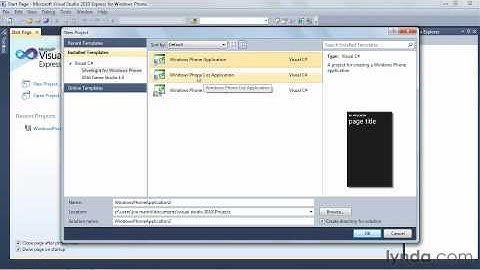 Windows Phone SDK - 6/16 Creating a simple app (with Visual Studio)