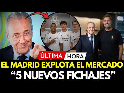 🚨REVOLUCIÓN TOTAL EL REAL MADRID VA A POR 5 JUGADORES TOP MUNDIALES Y EXPLOTA EL MERCADO