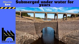 An old sunken pack horse bridge revealed