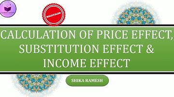 Calculation of Price Effect, Substitution & Income Effects with Numerical Example