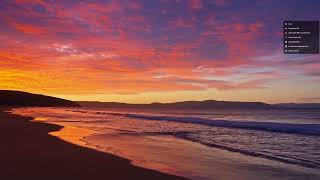 3 Red Sunset Afterglow on a Remote Beach with Calm Ocean Waves   Relaxing ASMR for Deep Sleep   3H 4