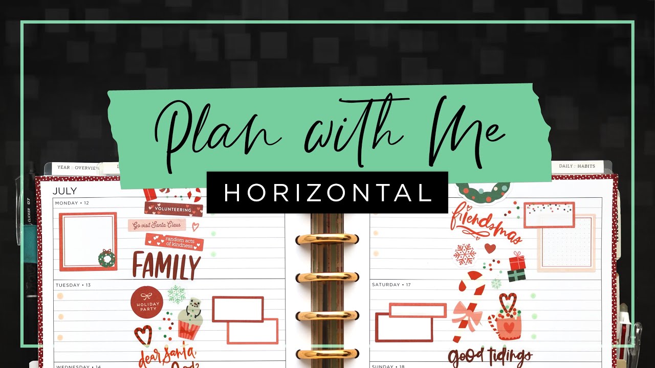 My Christmas in July Planner Challenge Theme :: Plan with Me Classic Happy Planner Setup Horizontal