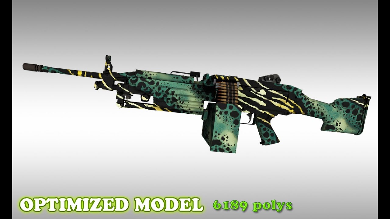 CS:GO M249 Emerald Poison Dart HD for CS 1.6 - YouTube
