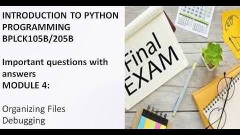 Module 4: Organizing files | BPLCK105B | 205B