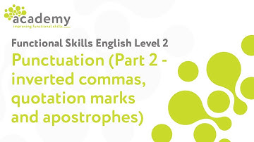 Functional Skills English Level 2 - Punctuation (Part 2)